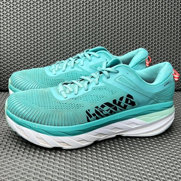 Hoka One One Shoes Hoka Bondi 7 Running Shoes Womens 2 Aquarelleeggshell Blue Poshmark